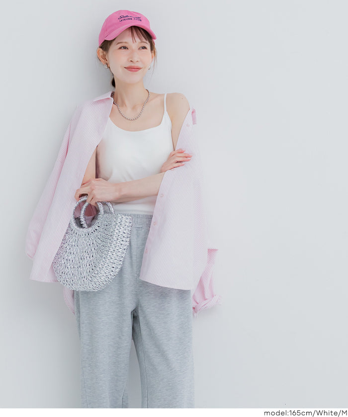 【OUT BRA】細肩帶U領帶罩背心