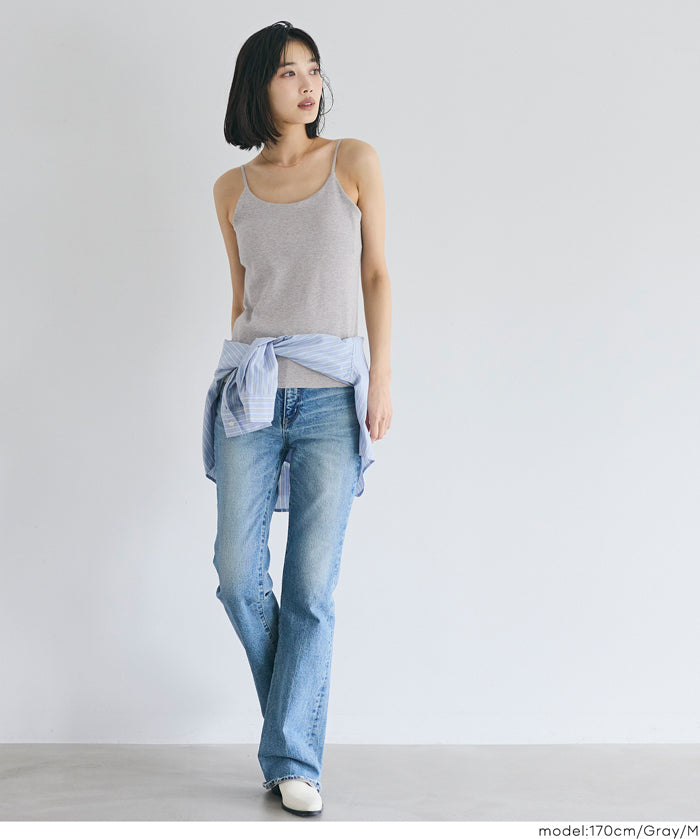 【OUT BRA】細肩帶U領帶罩背心