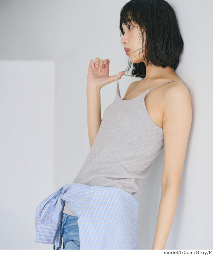 【OUT BRA】細肩帶U領帶罩背心