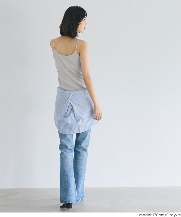 【OUT BRA】細肩帶U領帶罩背心