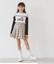 童裝運動風露肩長袖上衣