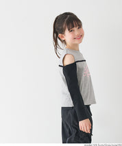 童裝運動風露肩長袖上衣