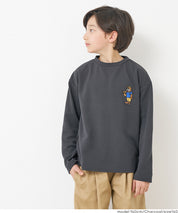 【壓紋機能】童裝刺繡LOGO長袖上衣