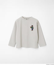 【壓紋機能】童裝刺繡LOGO長袖上衣