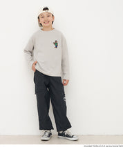 【壓紋機能】童裝刺繡LOGO長袖上衣