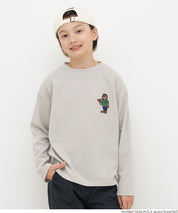 【壓紋機能】童裝刺繡LOGO長袖上衣