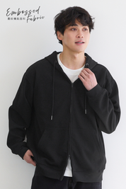 男裝【壓紋機能】休閒連帽外套