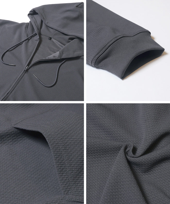 男裝【壓紋機能】休閒連帽外套