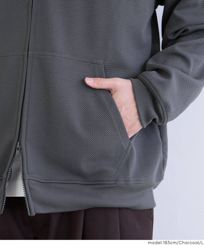 男裝【壓紋機能】休閒連帽外套