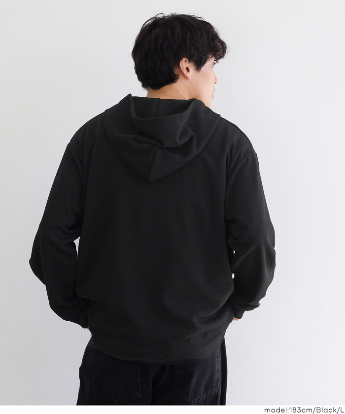 男裝【壓紋機能】休閒連帽外套