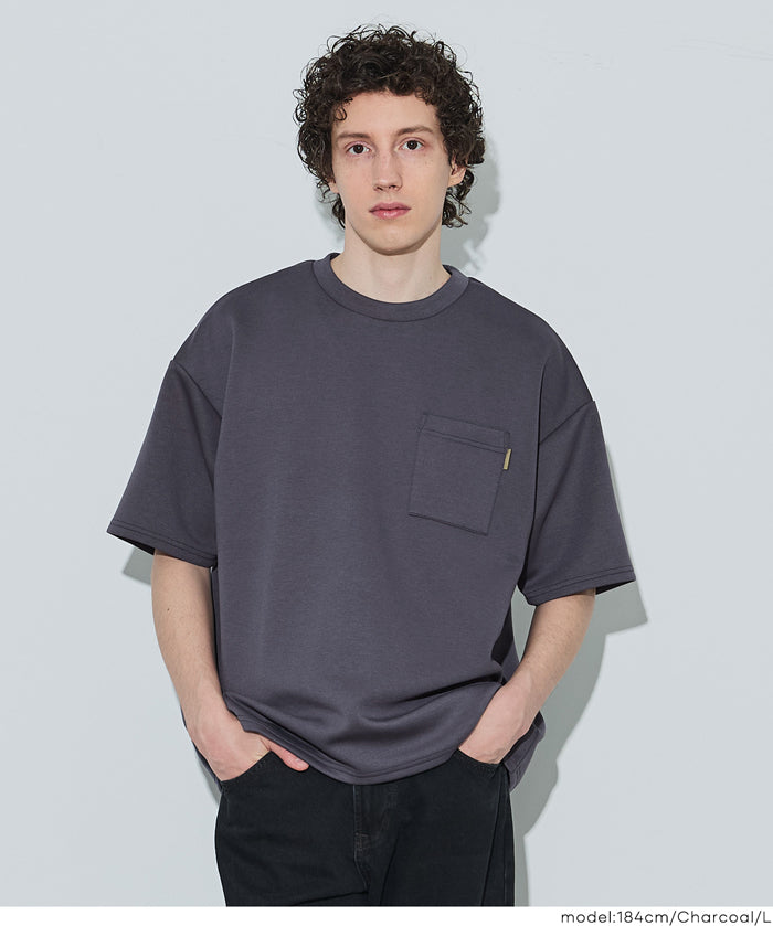 男裝【柔軟太空棉】胸前口袋短袖T恤 男女通用