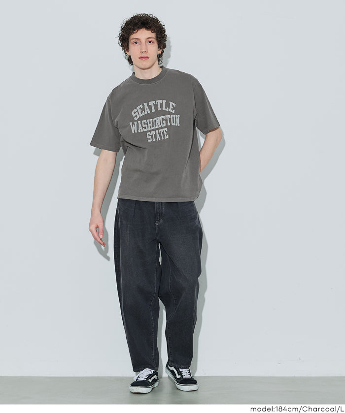 男裝刷舊感LOGO短袖T恤