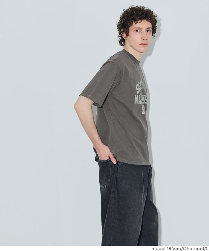 男裝刷舊感LOGO短袖T恤