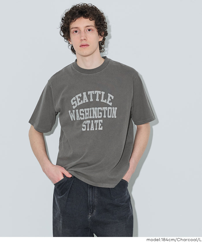 男裝刷舊感LOGO短袖T恤