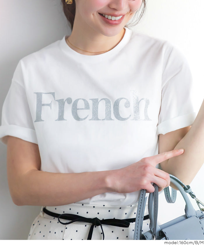 細閃LOGO短袖上衣