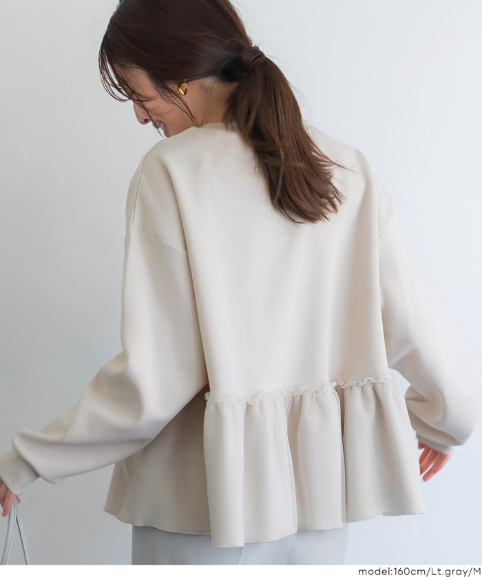 【柔軟太空棉】日系薄紗雙層拼接長袖娃娃衣