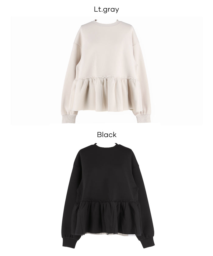 【柔軟太空棉】日系薄紗雙層拼接長袖娃娃衣