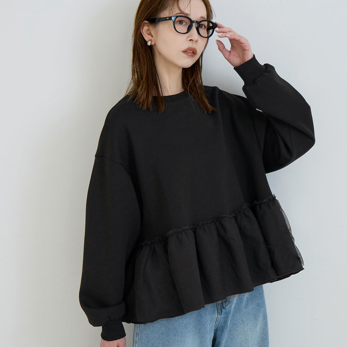 【柔軟太空棉】日系薄紗雙層拼接長袖娃娃衣