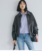 挺感面料短版長袖襯衫