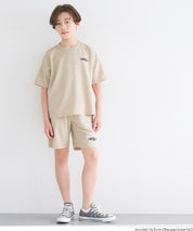 童裝【壓紋機能】刺繡LOGO短褲