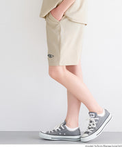 童裝【壓紋機能】刺繡LOGO短褲