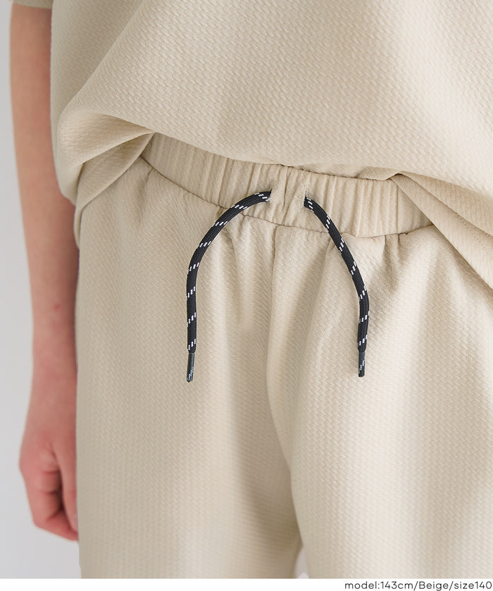 童裝【壓紋機能】刺繡LOGO短褲