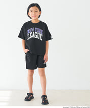 童裝【壓紋機能】刺繡LOGO短褲