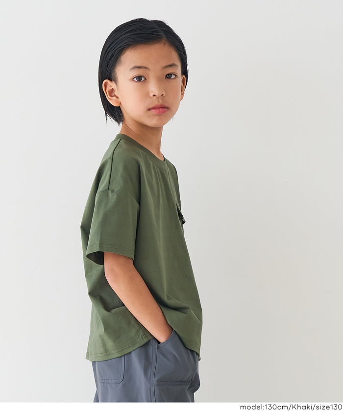童裝胸前口袋造型短袖t恤