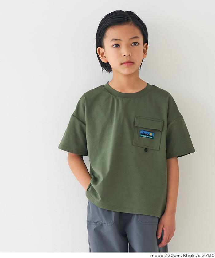 童裝胸前口袋造型短袖t恤
