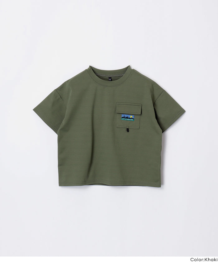 童裝胸前口袋造型短袖t恤