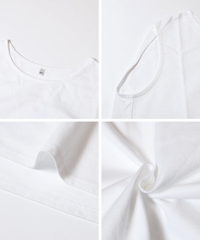 圓弧剪裁百搭無袖上衣 背心