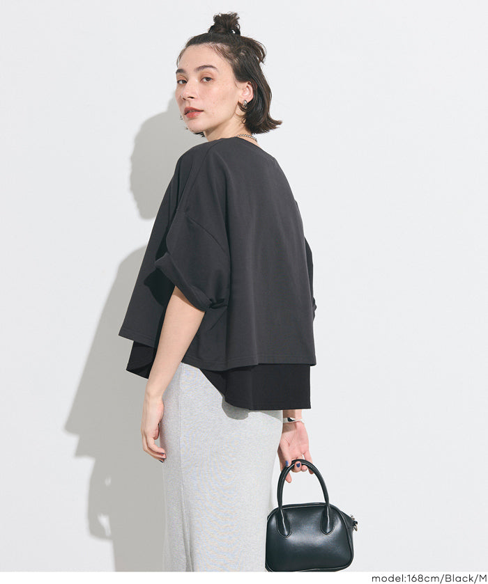 圓弧剪裁百搭無袖上衣 背心