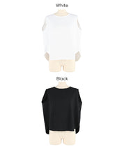 圓弧剪裁百搭無袖上衣 背心