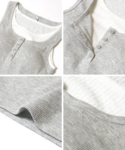 【OUT BRA】假兩件設計背心 (Layered Bra Top)