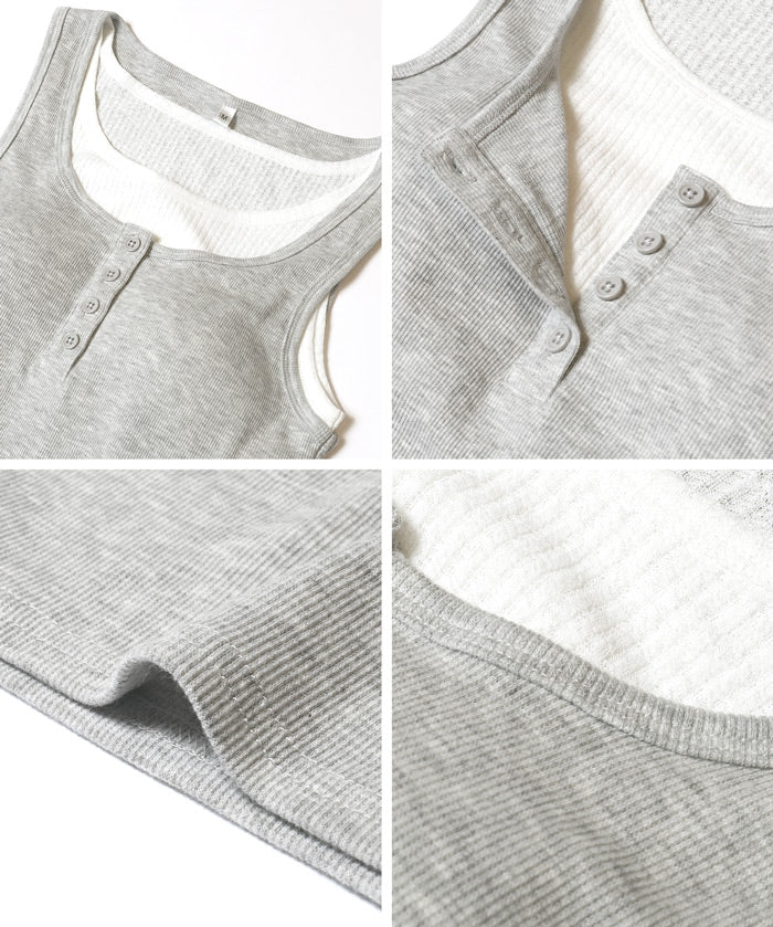 【OUT BRA】假兩件設計背心 (Layered Bra Top)