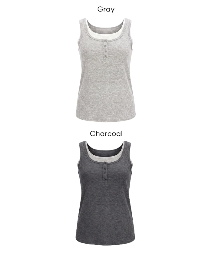 【OUT BRA】假兩件設計背心 (Layered Bra Top)