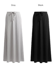 簡約彈性螺紋針織直筒裙 (Flowy ribbed skirt)
