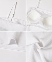 【OUT BRA】肩帶可拆 兩穿平口背心 Bra Top