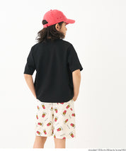 童裝【壓紋機能】圖案短袖上衣