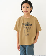 童裝【壓紋機能】圖案短袖上衣