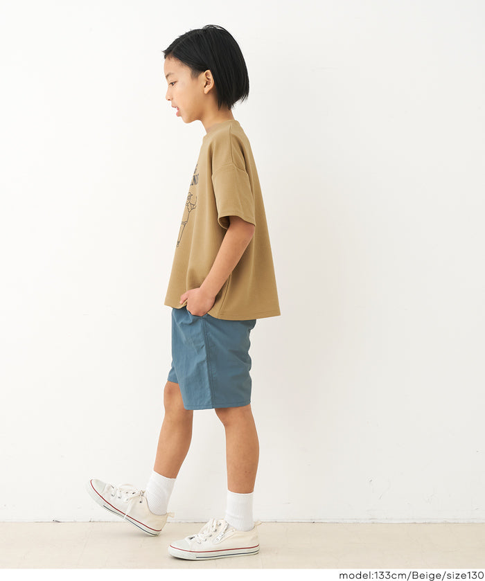 童裝【壓紋機能】圖案短袖上衣