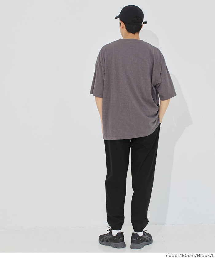 男裝彈性縮口休閒褲