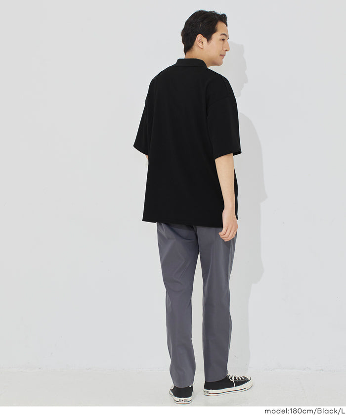 男裝【壓紋機能】短袖POLO上衣 (Embossed polo shirt)