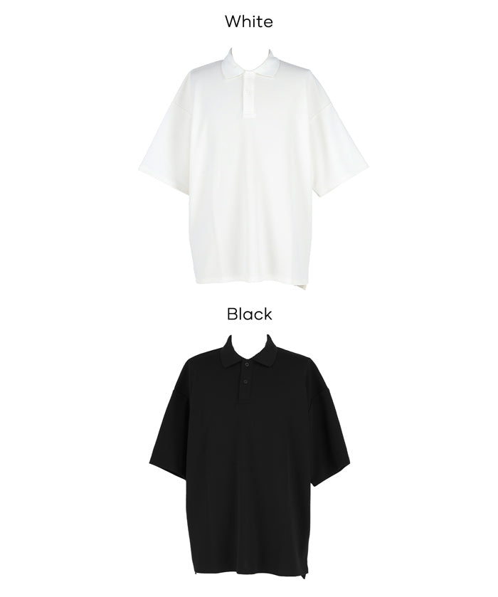 男裝【壓紋機能】短袖POLO上衣 (Embossed polo shirt)