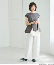 氣質假兩件抹胸法式袖娃娃衫 (Peplum T-Shirt)