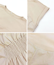 氣質假兩件抹胸法式袖娃娃衫 (Peplum T-Shirt)