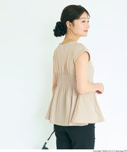 氣質假兩件抹胸法式袖娃娃衫 (Peplum T-Shirt)