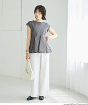 氣質假兩件抹胸法式袖娃娃衫 (Peplum T-Shirt)