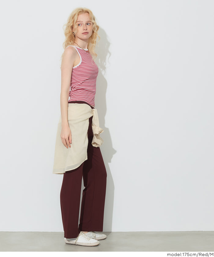 【OUT BRA】條紋船領背心 (Border Boat Neck Bra Top)
