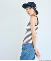 【OUT BRA】條紋船領背心 (Border Boat Neck Bra Top)